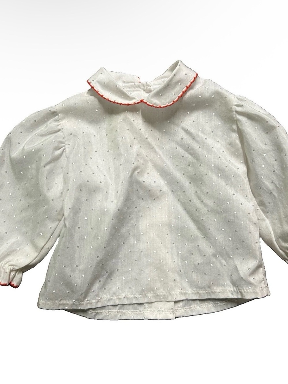 Vintage Baby Girl Long Sleeve Blouse Size 0-3 Months